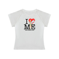 I Love Me Raglan Sleeve Baby Tee