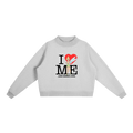 I Love Me Mock-Neck Crew Sweatshirt